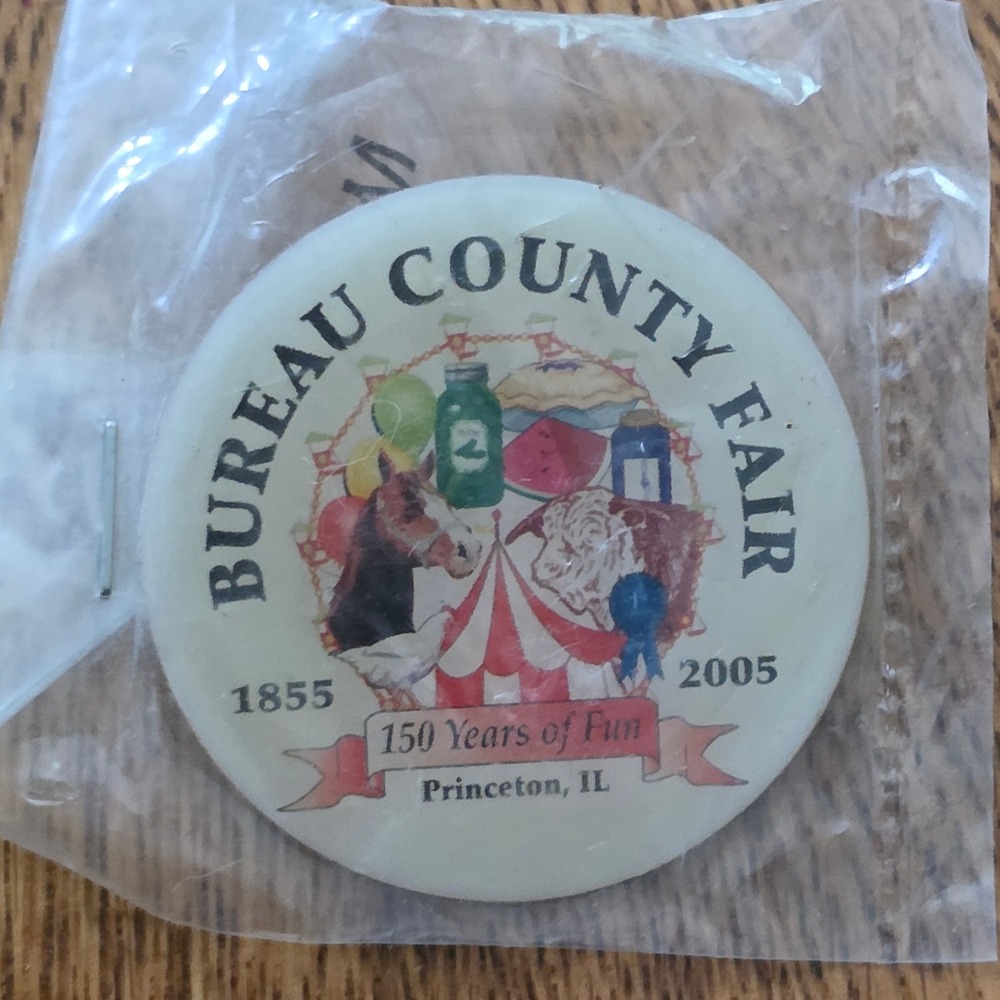 Bureau County Fair 150 Years of Fun 1855-2005 Princeton IL Lapel Pin Pinsource